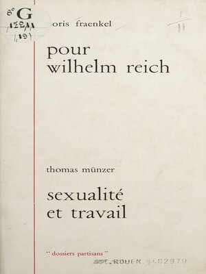 cover image of Pour Wilhelm Reich